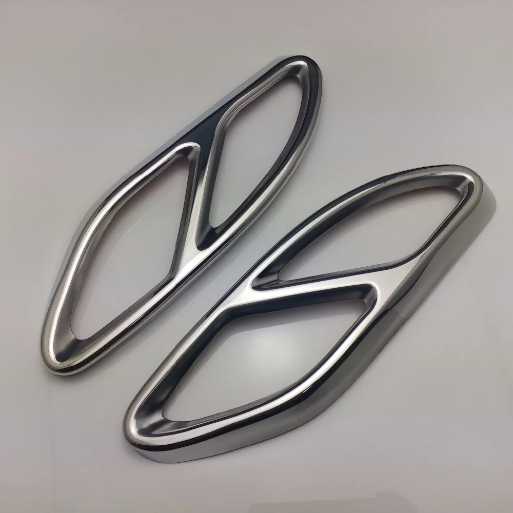 Задняя двойная выхлопная труба из нержавеющей стали для Mercedes Benz W205 C180 C200 C250 C300 C400 C