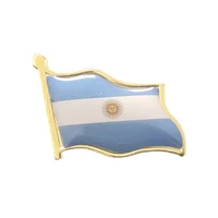argentina flag brooch electroplated gold badge lapel pin backpackcollarhatschool bag