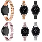 Для samsung Galaxy Watch 42 мм 46 мм ремешок с кристаллами из нержавеющей стали металлический ремешок браслет с быстроразъемные контакты