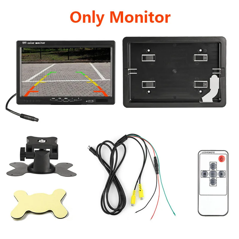 Only Monitor JMCQ " проводной автомобильный монитор TFT автомобильный монитор заднего вида парковки заднего вида ночного видения 18 светодиодный ИК водонепроницаемый+ камера заднего вида - Цвет: Only Monitor