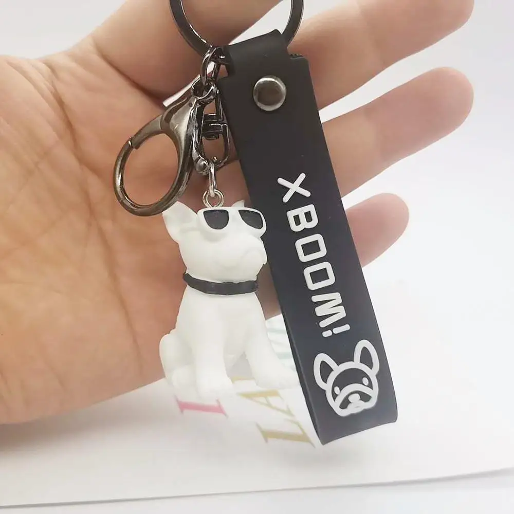 Модный брелок в стиле французского панка бульдог изысканные брелки виде собаки
