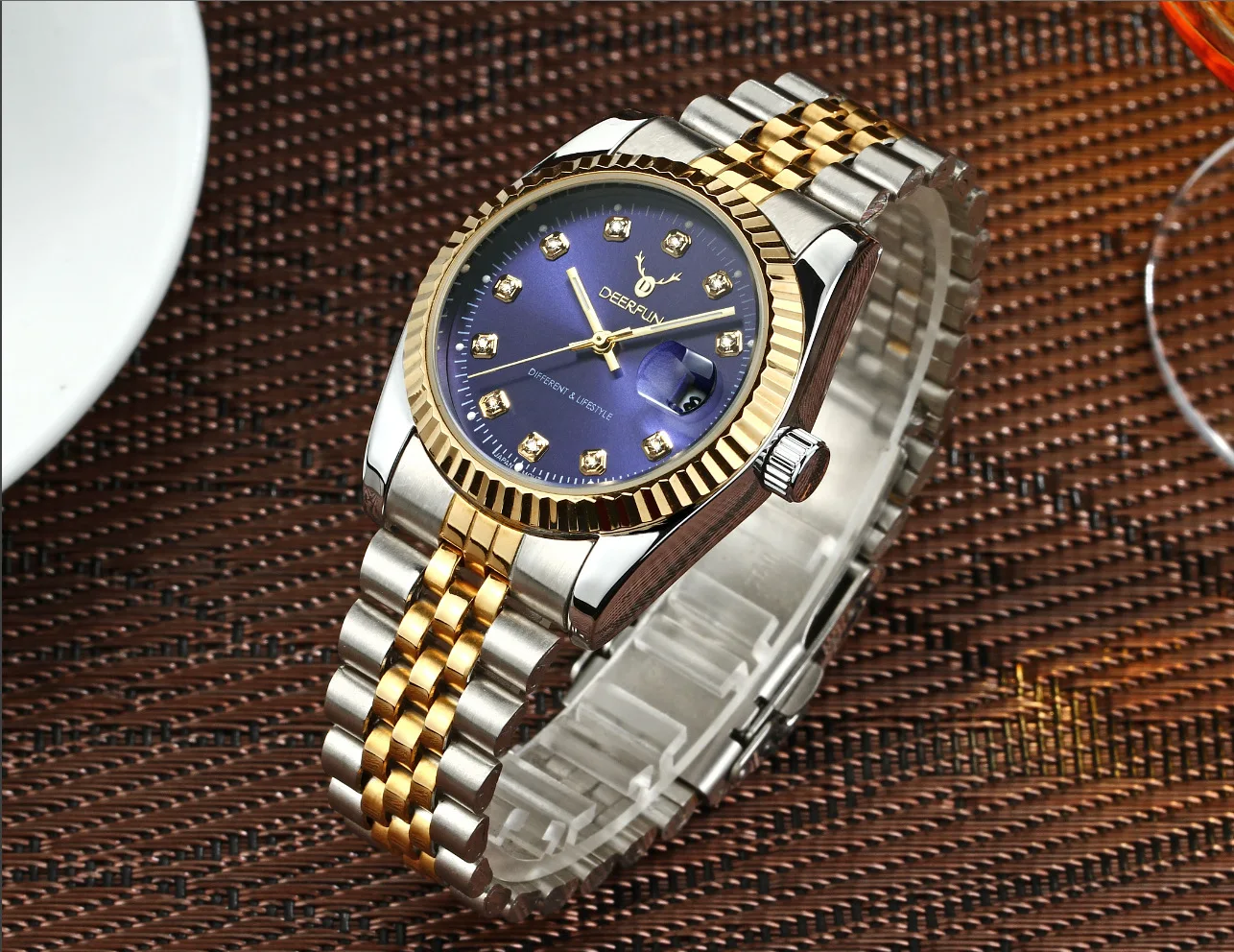 Швейцарские часы oyster perpetual Rolexable datejust MIYOTA, кварцевые классические деловые золотые часы с алмазной поверхностью reloj hombre