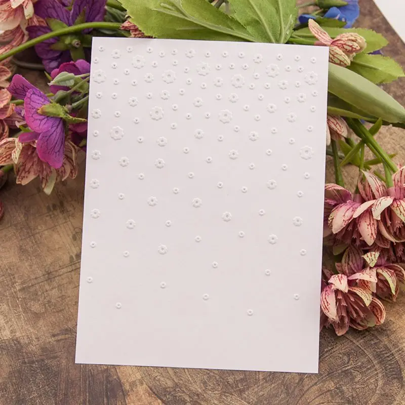 

Plastic Embossing Folder Template DIY Scrapbook Photo Album Cards Flower Crafts Y1QB