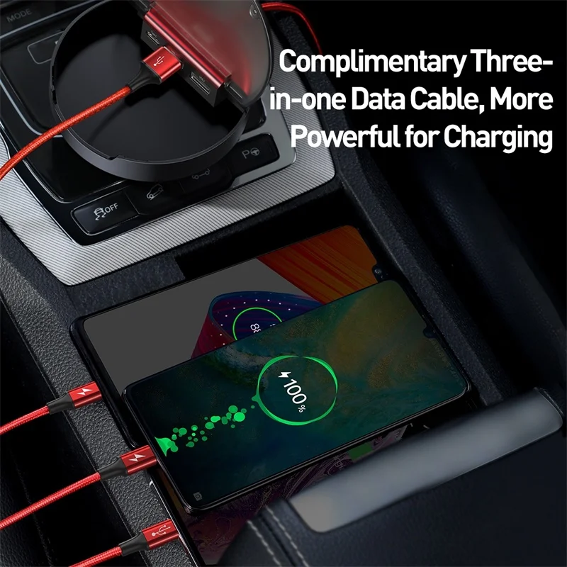 Baseus 3 в 1 USB кабель для iPhone 11 XR XS Max usb type C кабель для samsung Xiaomi Micro USB кабель с кабелем Органайзер чехол