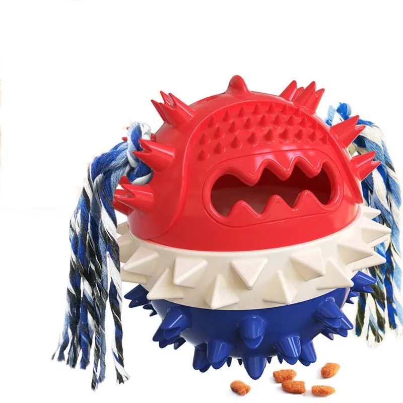 Stretch Rubber Leaking Food Ball Cat Dog Kong Interactive Ch