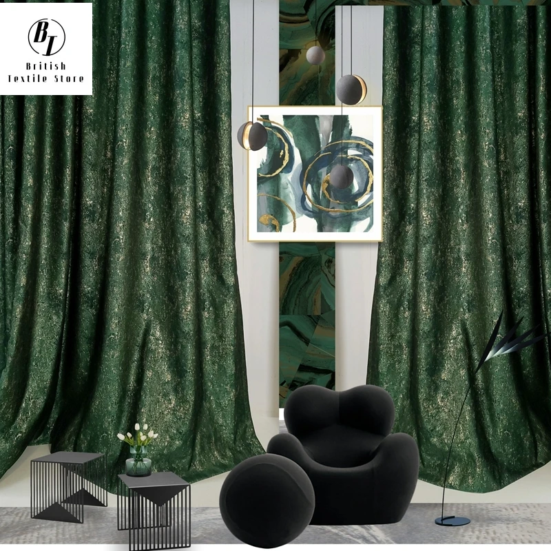 Светильник кие роскошные шторы для гостиной столовой спальни зеленые