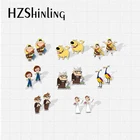 Серьги-гвоздики из акрила, с классическими персонажами фильмов, ручной работы, 2021