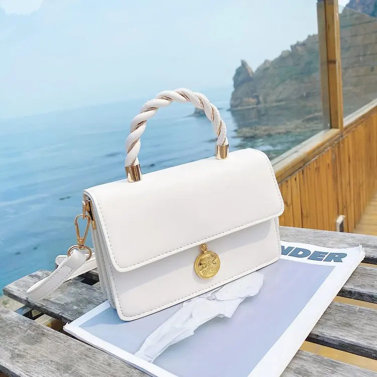 

Womens PU Leather Crossbody Bag with Short Handles 2021 Fashion Simple Small Shoulder Handbags and Purses Yellow Black