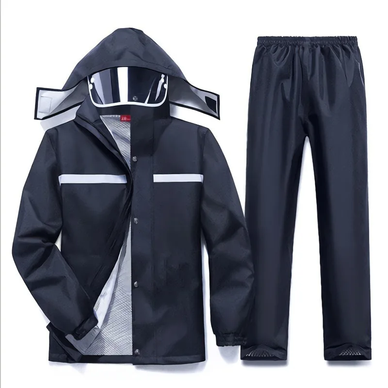 

Raincoat Rain Pants Suit Thick Waterproof Men's Double-layer Full-body Motorcycle Electric Bike Split Riding Single Raincoat