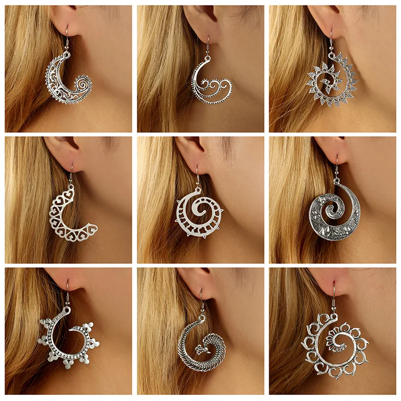 

Новые креативные крутые винтовые серьги AliExpress Wish в европейском и американском стиле ретро оптом