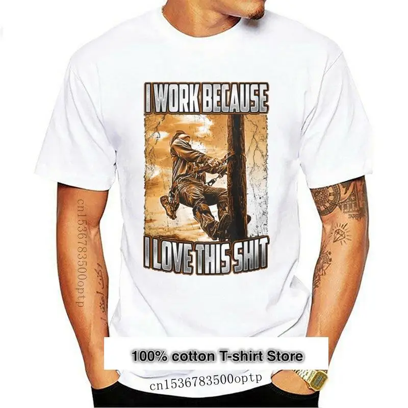 

Camiseta de amor para hombre y mujer, camisa de LINEMAN, nueva