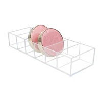 transparent clear acrylic makeup organizer storage box case lipstick cosmetic jewelry brushes holder plastic