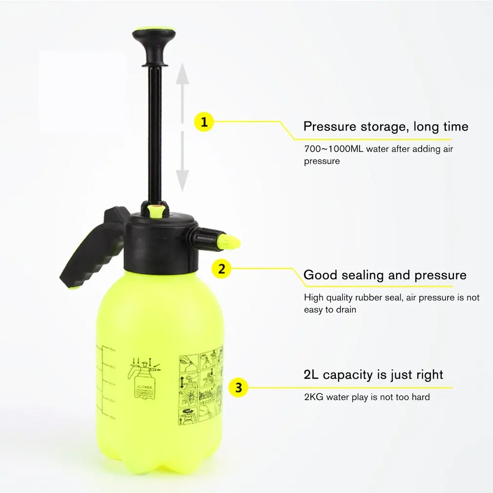 2L опрыскиватель Портативный Давление Сад Спрей Бутылка чайник разбрызгиватель