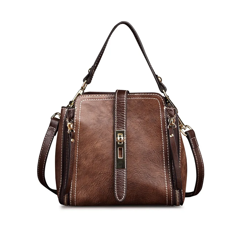 

Новинка 2020, женская сумка Bestform в стиле ретро из коровьей кожи, повседневная однотонная сумка, сумки на плечо, женская сумка-мессенджер из мяг...