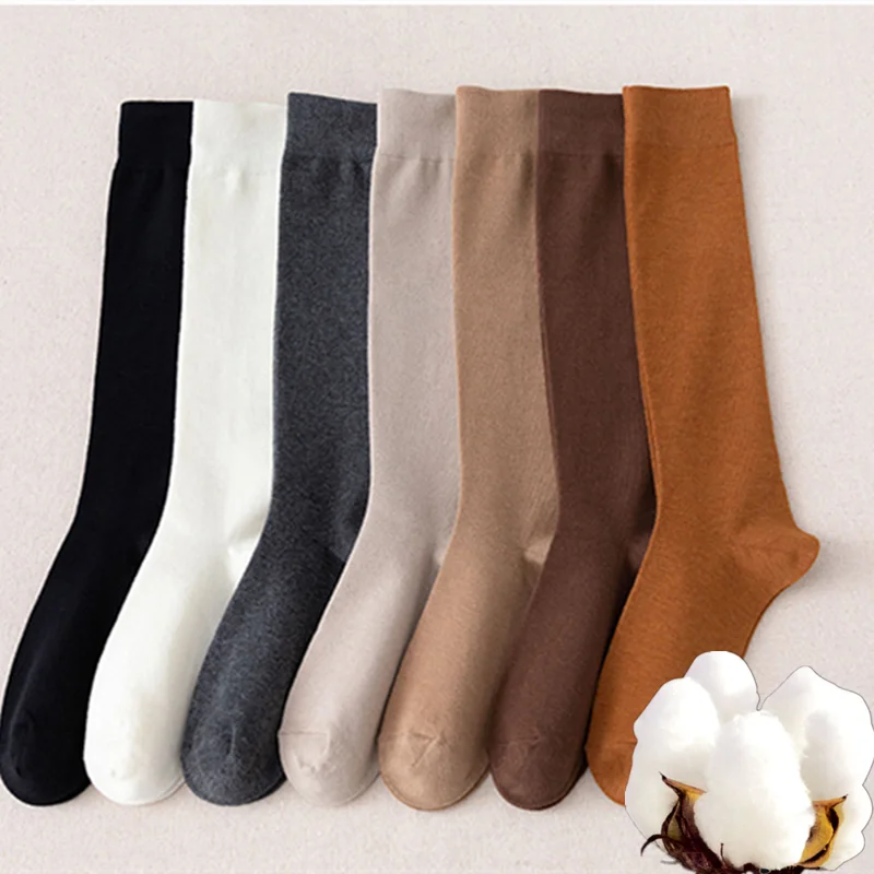 Hot Sale Socks Women's Stockings Woman Solid Knee High SocksTights  Women's Leg Warmers Over  Knee Female Socks Free Shipping