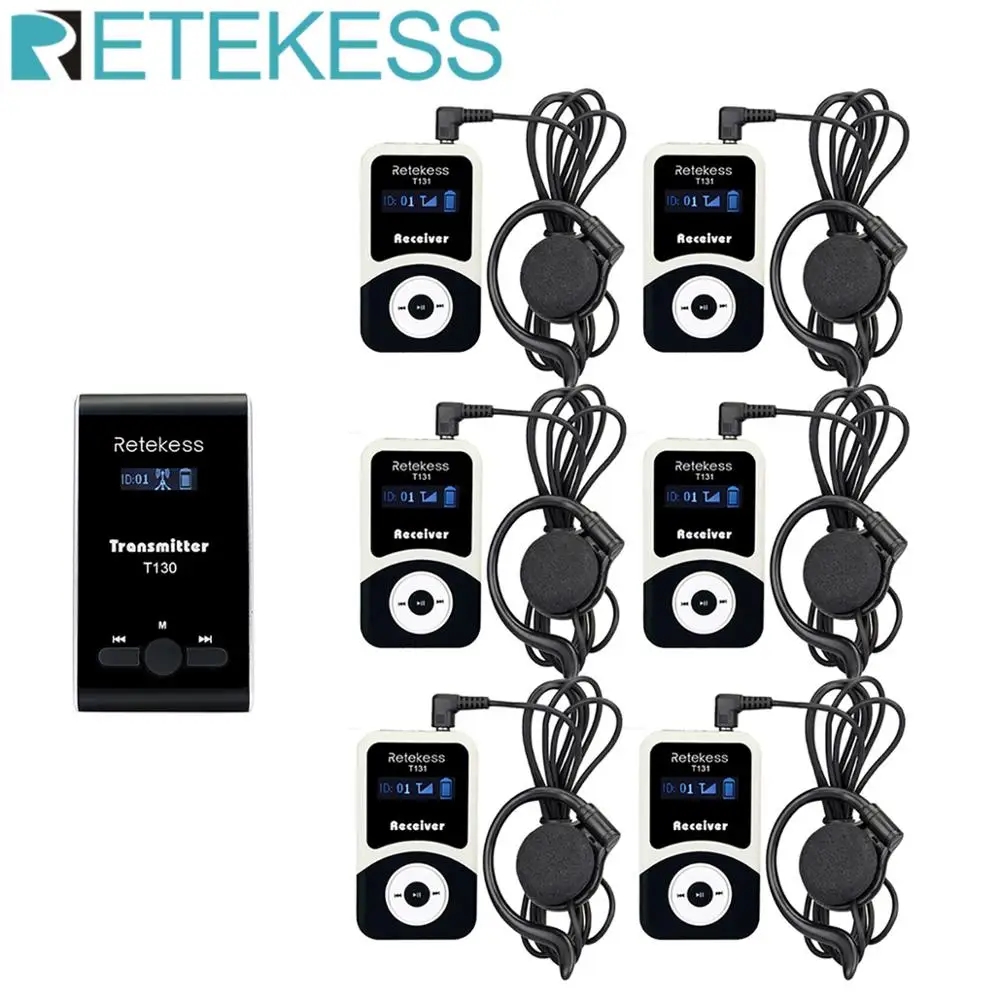 RETEKESS T130 Беспроводная система гида аудио микрофонная система для музейного гида конференции церковного перевода языка