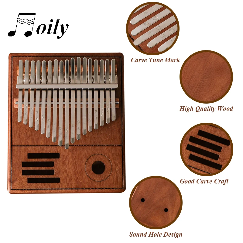 Новый 17 клавишный калимба красное дерево большой палец пианино Тело Музыкальные