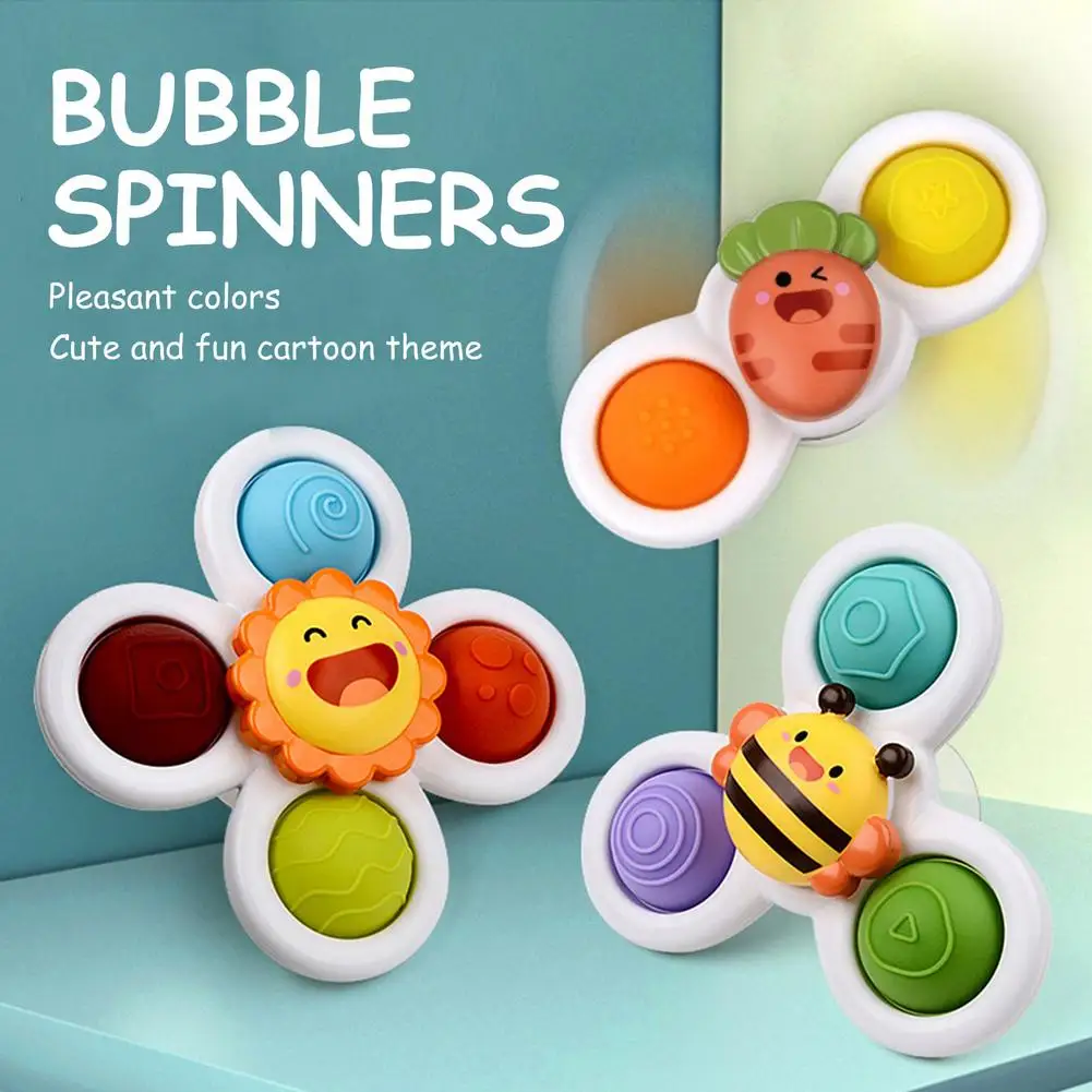 

3Pcs New Push Bubble Sensory Hand Spinners Toys Autism Needs Squishy Stress Reliever Adult Kid Baby Funny Game Fidget Toys Gift