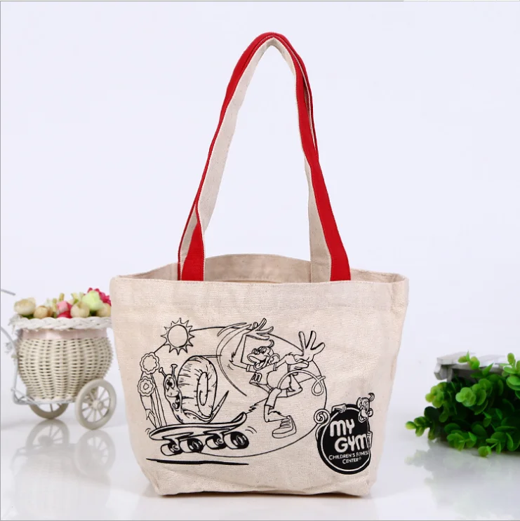 

Folding Shopping Bag Eco-friendly Reusable Portable Shoulder Fashion Women's handbag Anime cartoon pattern Custom logo