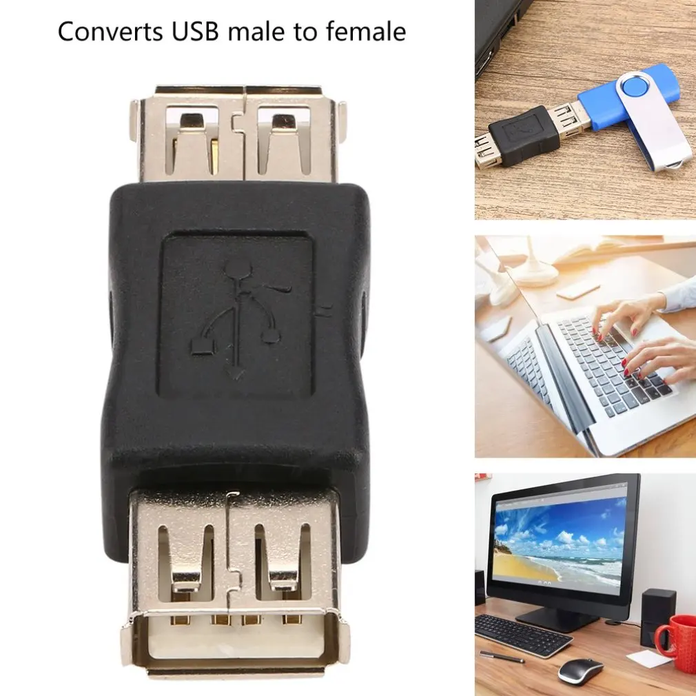 В наличии! Переходник с USB 2 0 типа A Мама на мама|Компьютерные кабели и разъемы| |