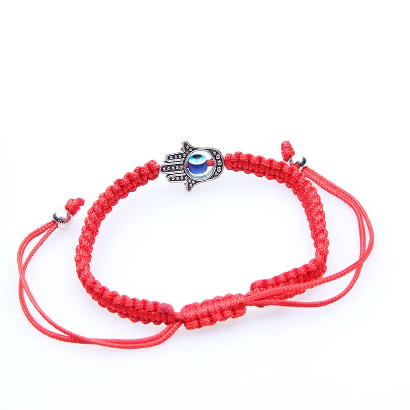 Женский браслет ручной работы с красной нитью ювелирный женский Рука Фатимы и