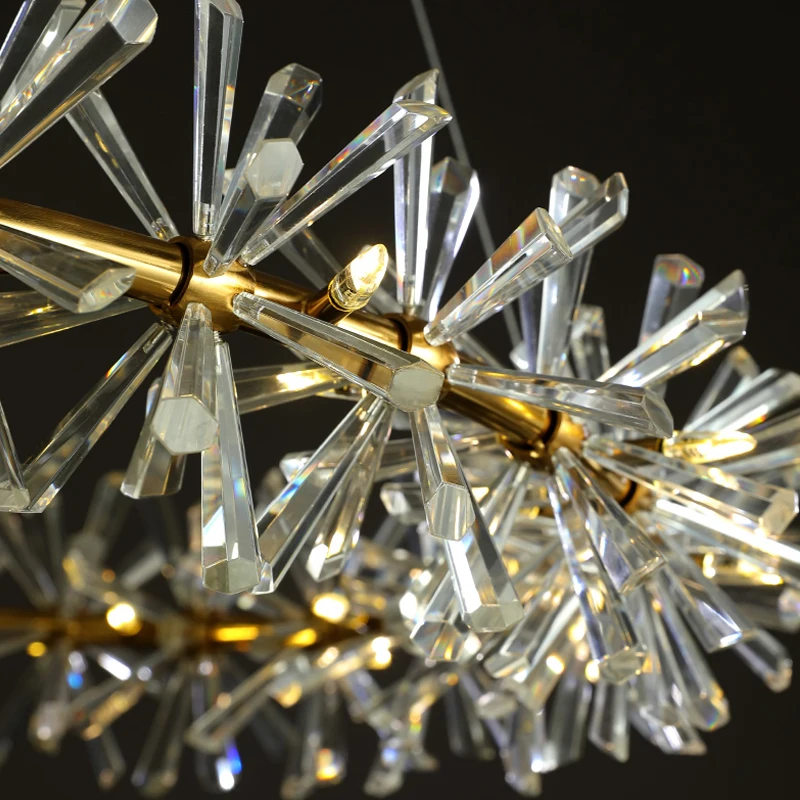

Youlaike Luxury Modern Chandelier Lighting For Dining Room New Arrival LED Crystal Lamp Kitchen Island Decor Lustres De Cristal