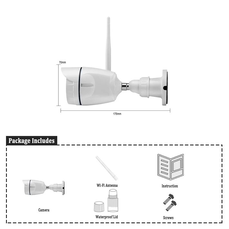 HJT H.265 WIFI IP камера 5.0MP SD слот для карты P2P CCTV 24IR ночного видения Водонепроницаемая