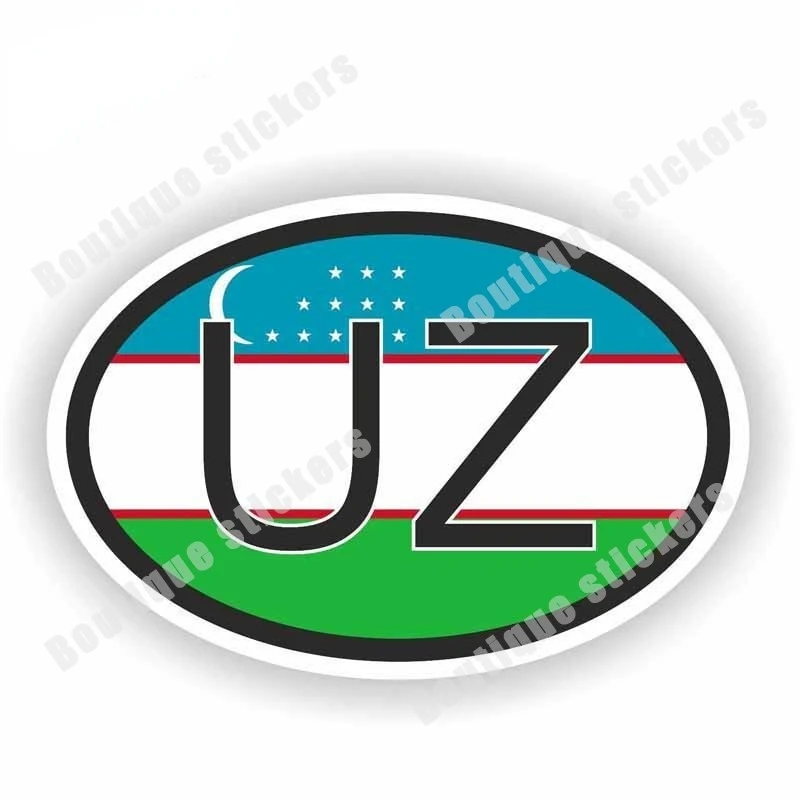 Флаг Узбекистана и водонепроницаемая наклейка с национальным гербом подходит