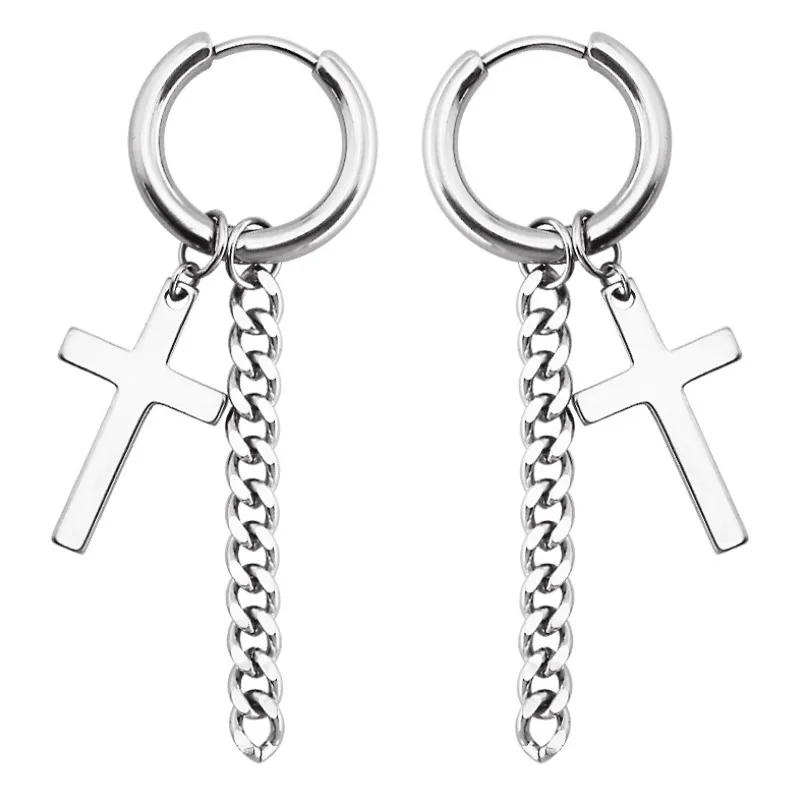 Серьги-кольца из нержавеющей стали для девочек серьги Надеваемые На ушной хрящ