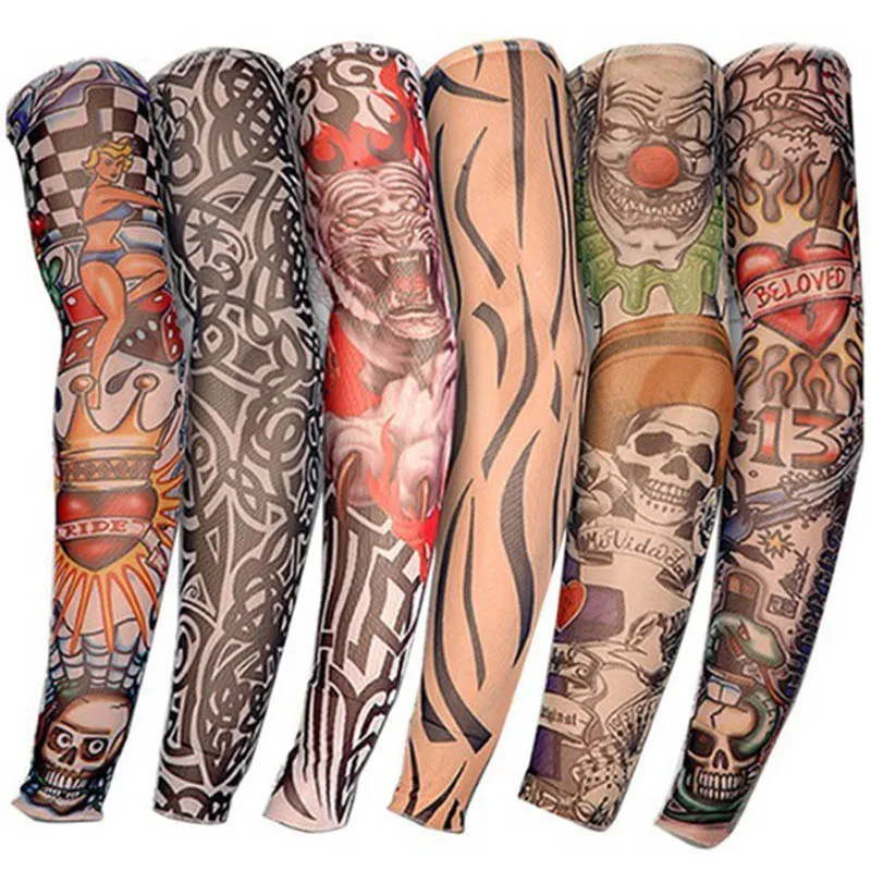1 шт. тату Печать Череп Джокер нарукавники Татуировка рукав для мужчин N женщин