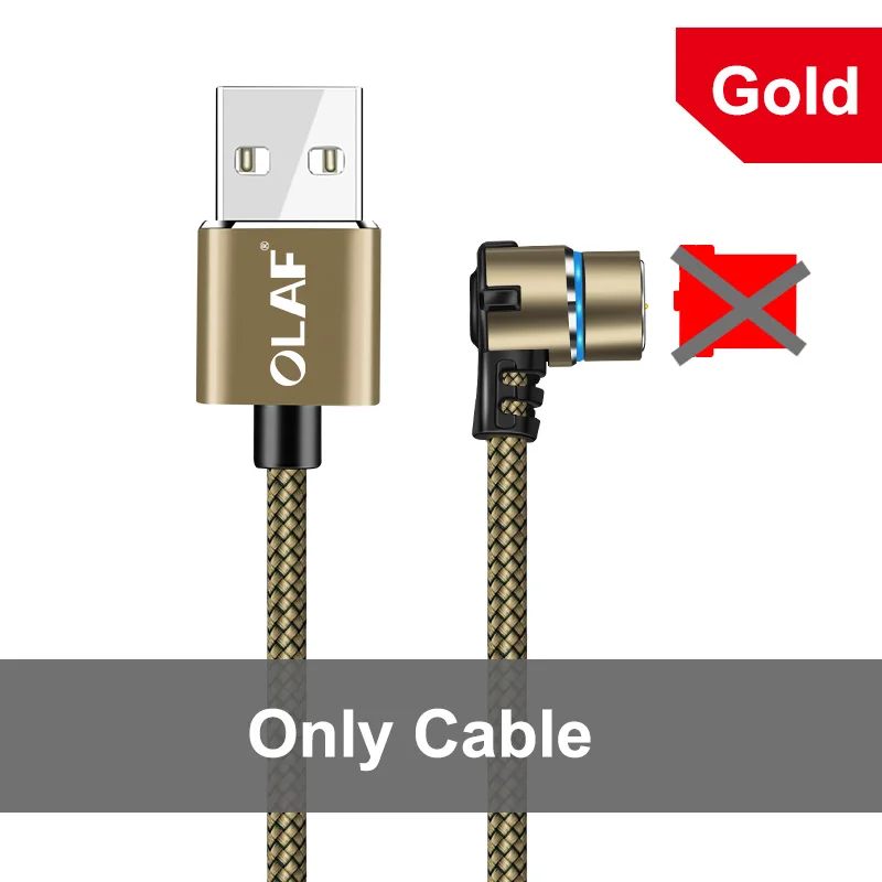 Only Cable Gold Olaf 1 м Магнитный Micro USB кабель для iPhone samsung Android мобильный телефон Быстрая зарядка usb type C кабель магнитное зарядное устройство провод шнур - Цвет: Only Cable Gold