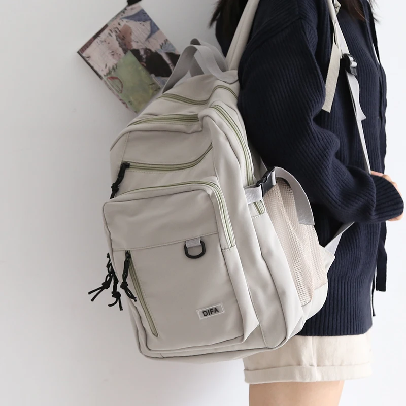 

Waterproof Men Big Backpack Nylon Business Travel Black Rucksack College School Bag For Teenage Girl Female Mochila