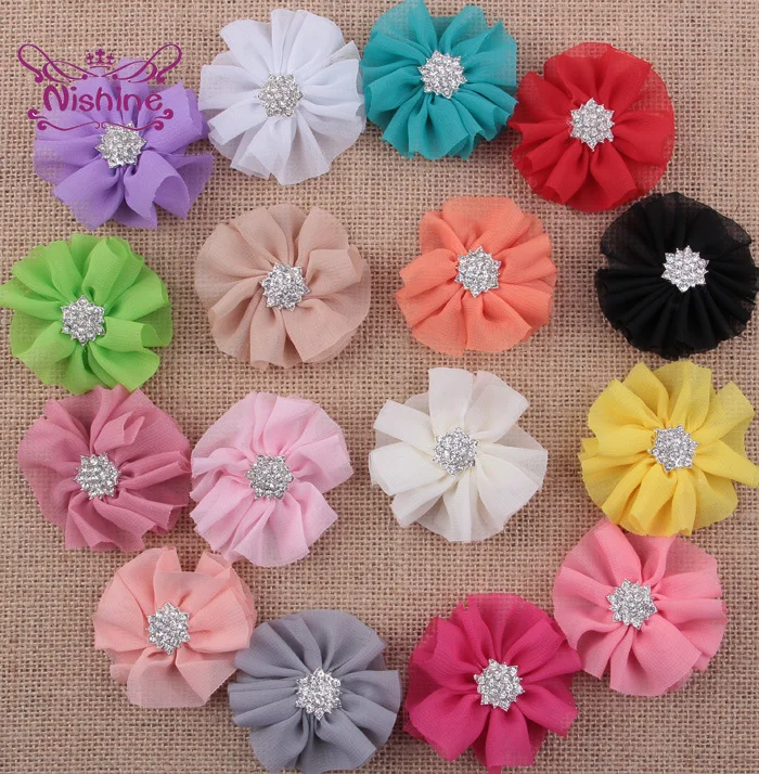 

5pcs/lot Maple Leaf Shape Rhinestone Flowers Acessories for Handmade DIY Baby Girls Headband Kids Headwear Birthday Decoration