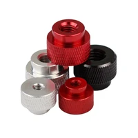 246 pcs m5 m6 m8 m10 aluminum alloy knurled thumb hand nut through hole nuts red black anodizing aircraft stand camera tripod