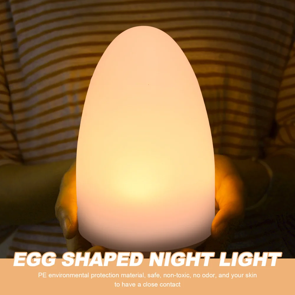 

1pc LED Night Lamp Atmosphere Lamp Egg Shaped Night Lamp Decor