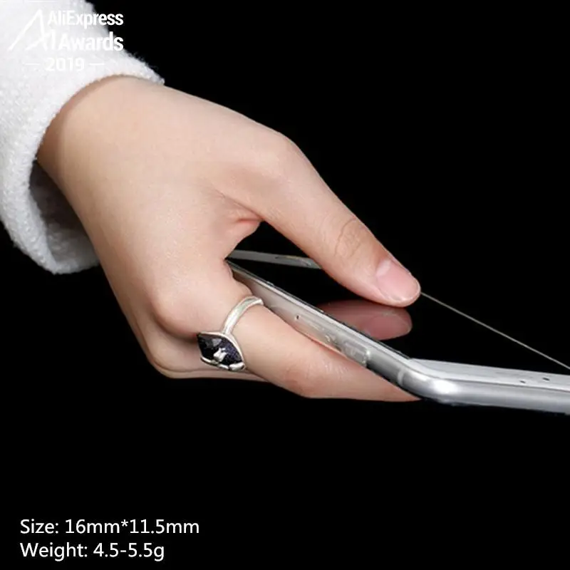 Роскошное кольцо с сапфиром из Польши S925 в античном магазине Женское китайском