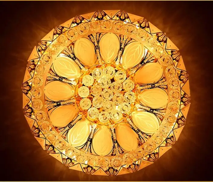 Круглая потолочная лампа для крыльца хрустальная Светодиодная с изображением