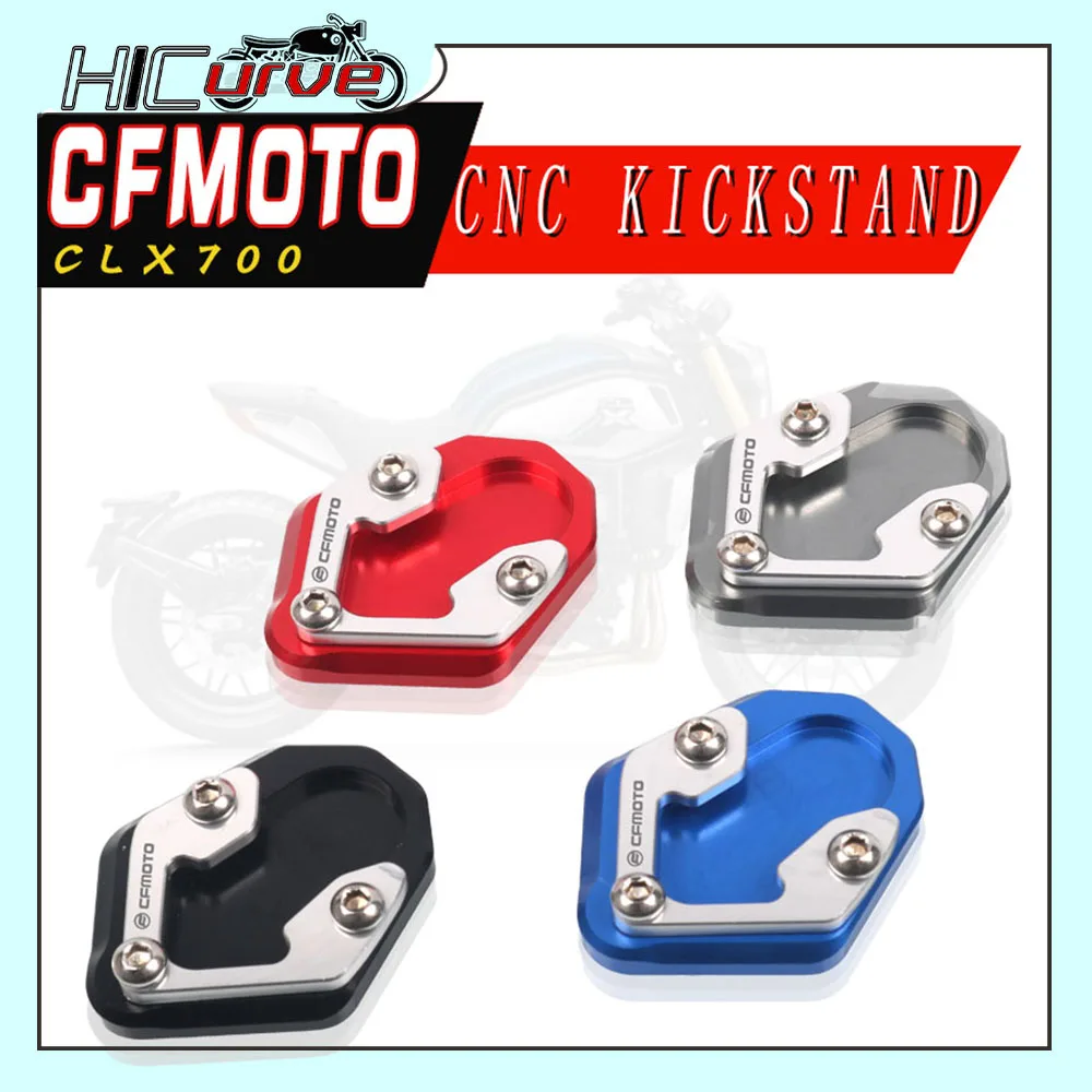 

New Motorcycle CNC Aluminum Kickstand Enlarge Plate Pad Side Stand Motorbike For CFMOTO CLX700 CLX 700 700CLX