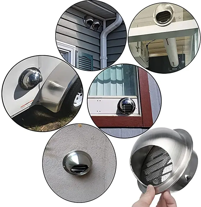 Вентиляционная решетка из нержавеющей стали 304 толстая круглая потолочная с