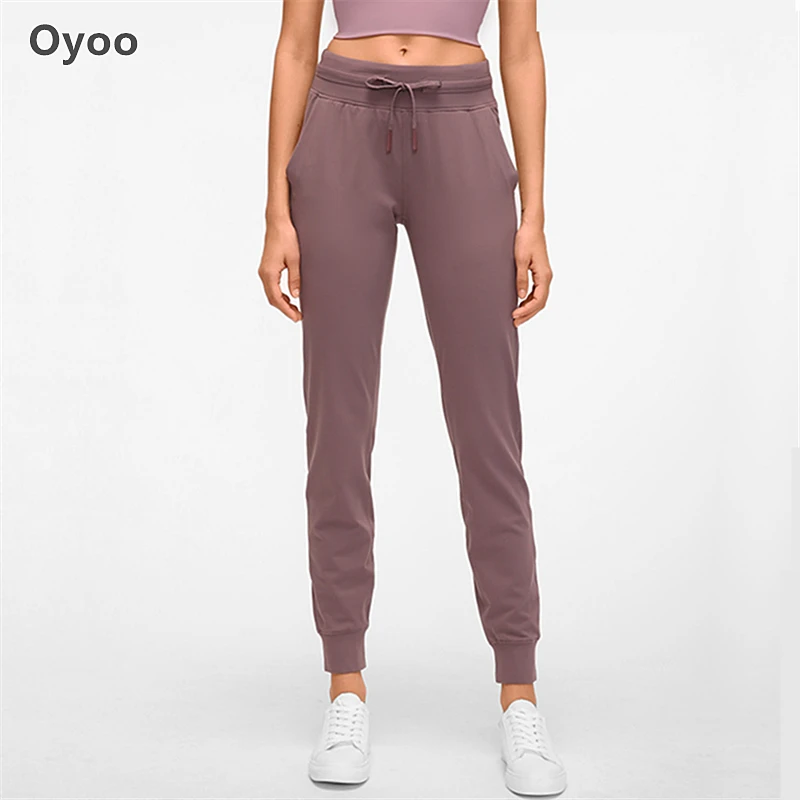 Женские спортивные штаны Oyoo тренировочные брюки с высокой талией и карманами