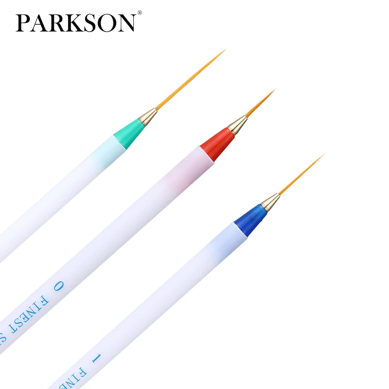 

Parkson 8/15/24mm 3pcs Nail Art Liner Brush Ultra Fine Brush French Stripe Flower Painting Drawing Pen Manicure Painting Tools