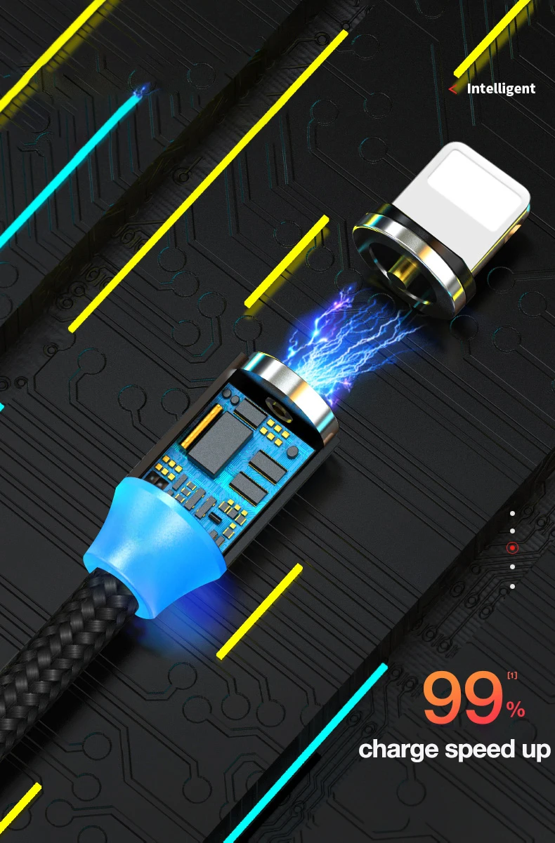 MOOJECAL магнитный кабель магнитная зарядка usb-кабель Для Xiaomi Redmi Samsung s9 Магнит зарядное устройство Для iPhone XS X XR 8 7