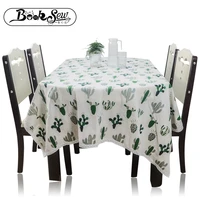 booksew rectangular square dining tablecloth cactus design thick table cover lace side cloth for party wedding mantel kitchen