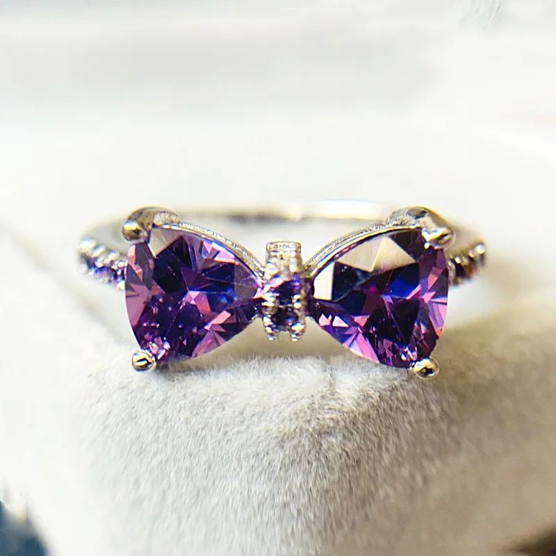 Горячая Распродажа серебряного цвета Сверкающее четырехугообразное пурпурное