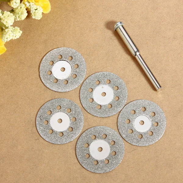 Combiubiu 6pcs 22mm Dremel Accessories Diamond Grinding Wheel Saw Circular Cutting Disc Rotary Tool for Stone | Инструменты