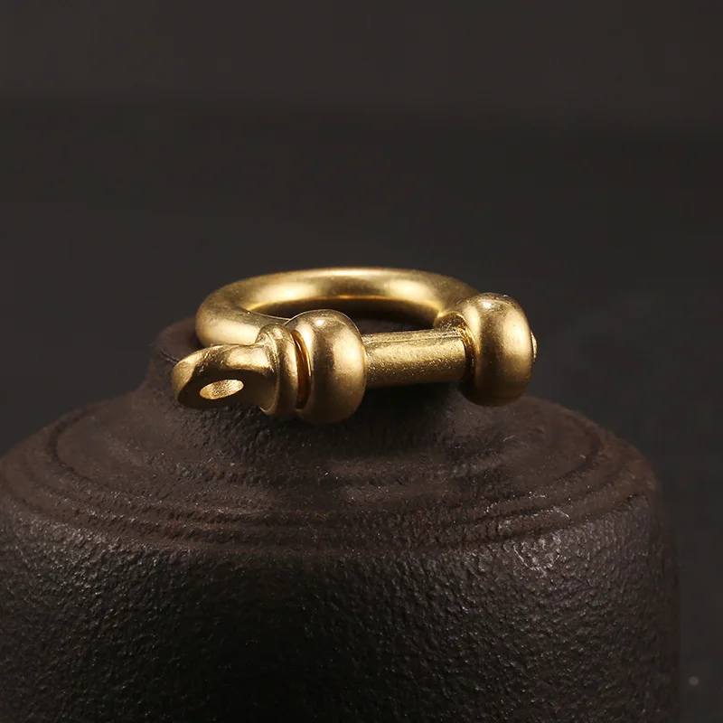 Брелок для ключей ручной работы из латуни D-образный болт брелок сделай сам