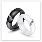 Eamti белое керамическое кольцо для женщин мужчин черное обручальное кольцо Ширина 6 мм парные кольца оптом alianca de casamento Прямая поставка