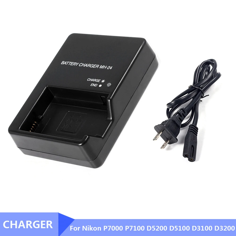 Новое зарядное устройство для Nikon P7000 P7100 D5200 D5100 D3100 D3200 MH-24 зарядное устройство