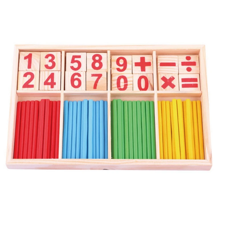 

Деревянная игрушка счетные кубики и палочки номер счета детские развивающие игры деревянный номер палочки для развития интеллекта