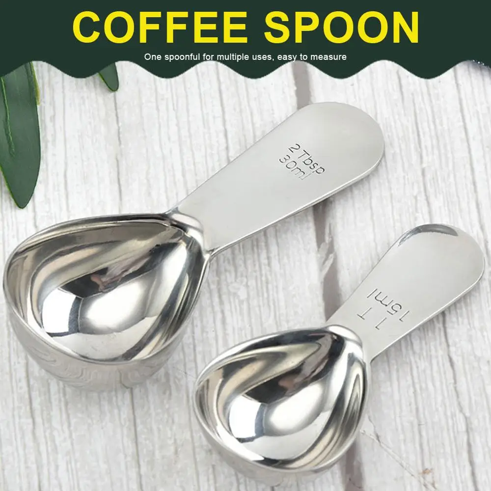 

15ML/30ML Coffee Spoon Stainless Steel Coffee Measuring Spoon Tableware Coffee Scoop Short Handle for Coffee Milk Powder Spoon